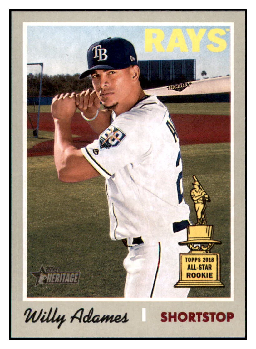 Willy Adames 2019 Topps Heritage Tampa Bay Rays #211 Baseball Card TMH1C