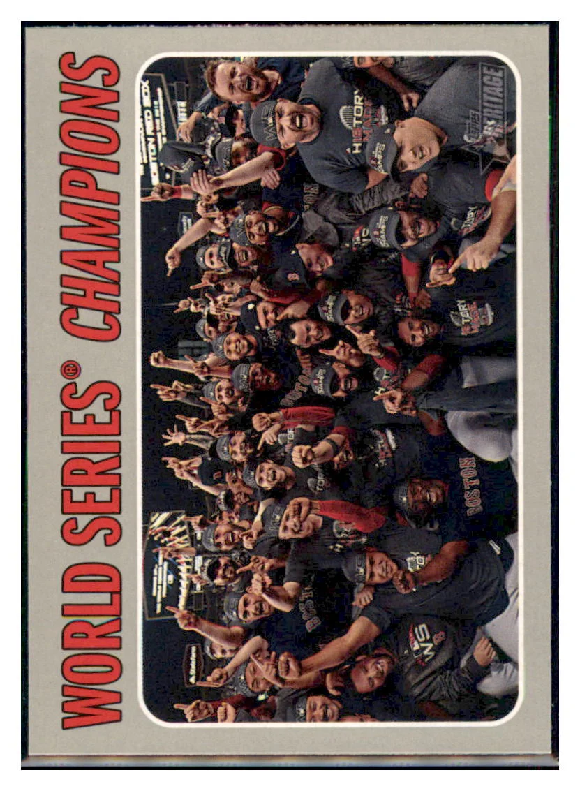 World Series Champions WSH Boston Red Sox #1 2019 Topps Heritage Baseball Card TMH1C_1b
