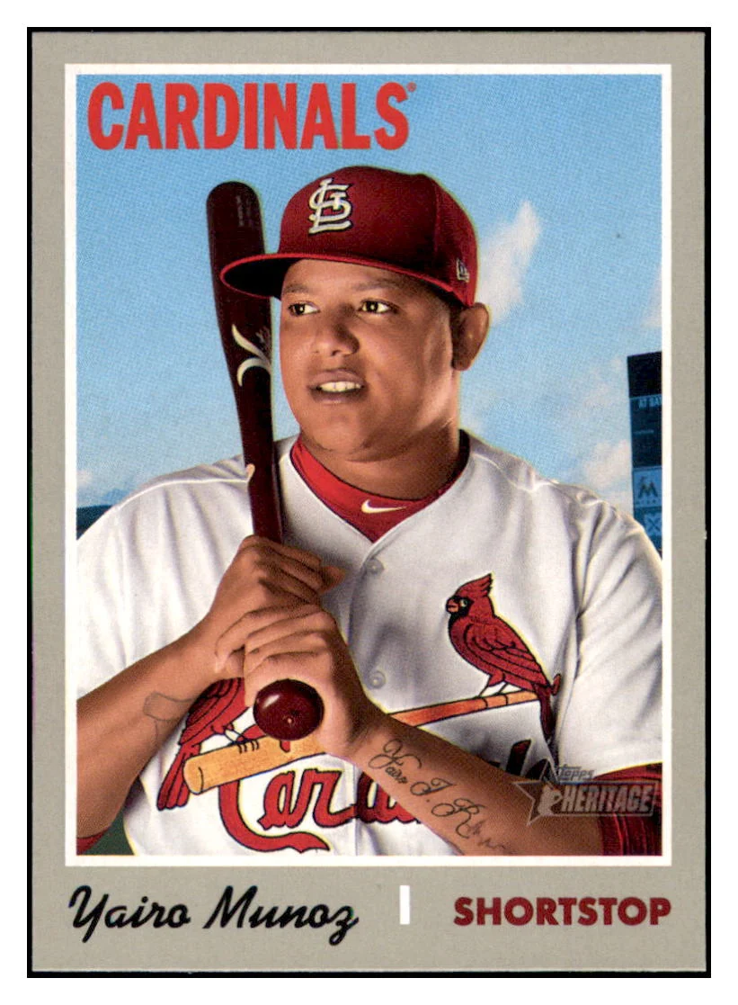 Yairo Munoz 2019 Topps Heritage St. Louis Cardinals #312 Baseball Card TMH1B