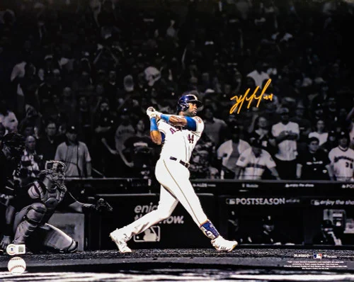 Yordan Alvarez Autographed 16x20 Photo Houston Astros Beckett BAS Witness Stock #215348