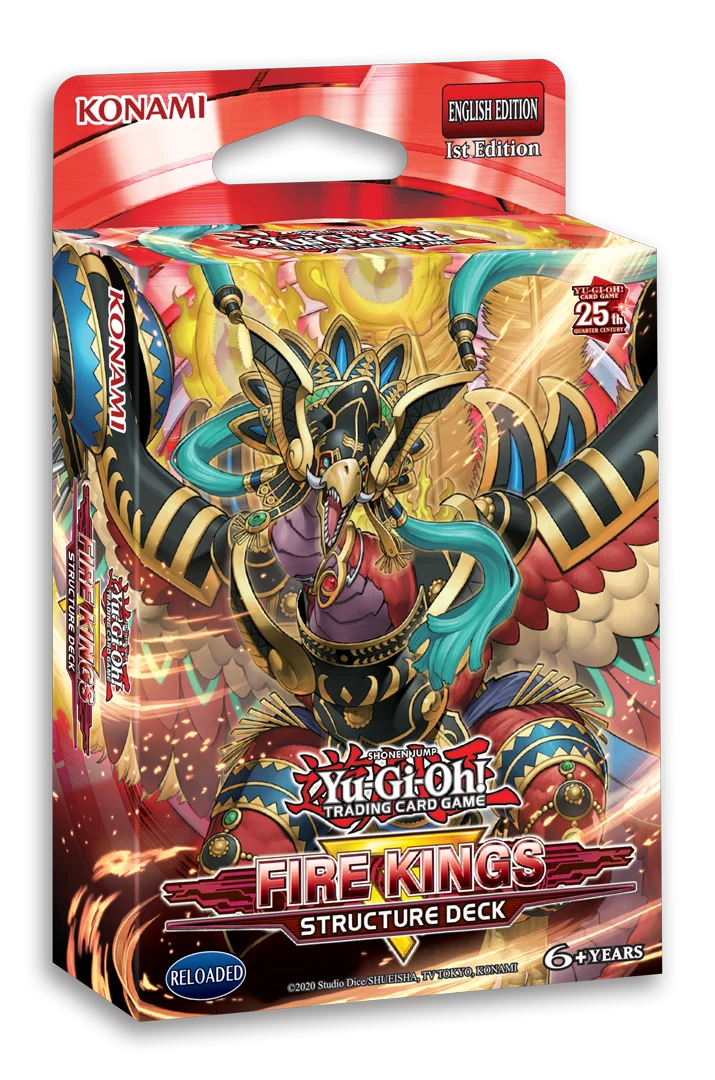 YU-GI-OH CCG: STRUCTURE DECK: REVAMPED FIRE KINGS DISPLAY OF 8