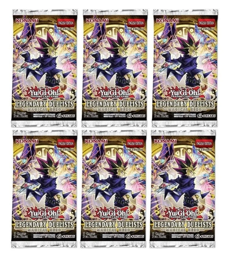 Yu-Gi-Oh! Legendary Duelist Magical Hero (1st Edition) Booster Pack Lot - 6 Packs