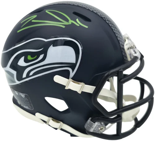 Zach Charbonnet Autographed Seattle Seahawks Blue Super Bowl LX Champions Logo Speed Mini Helmet MCS Holo Stock #265877